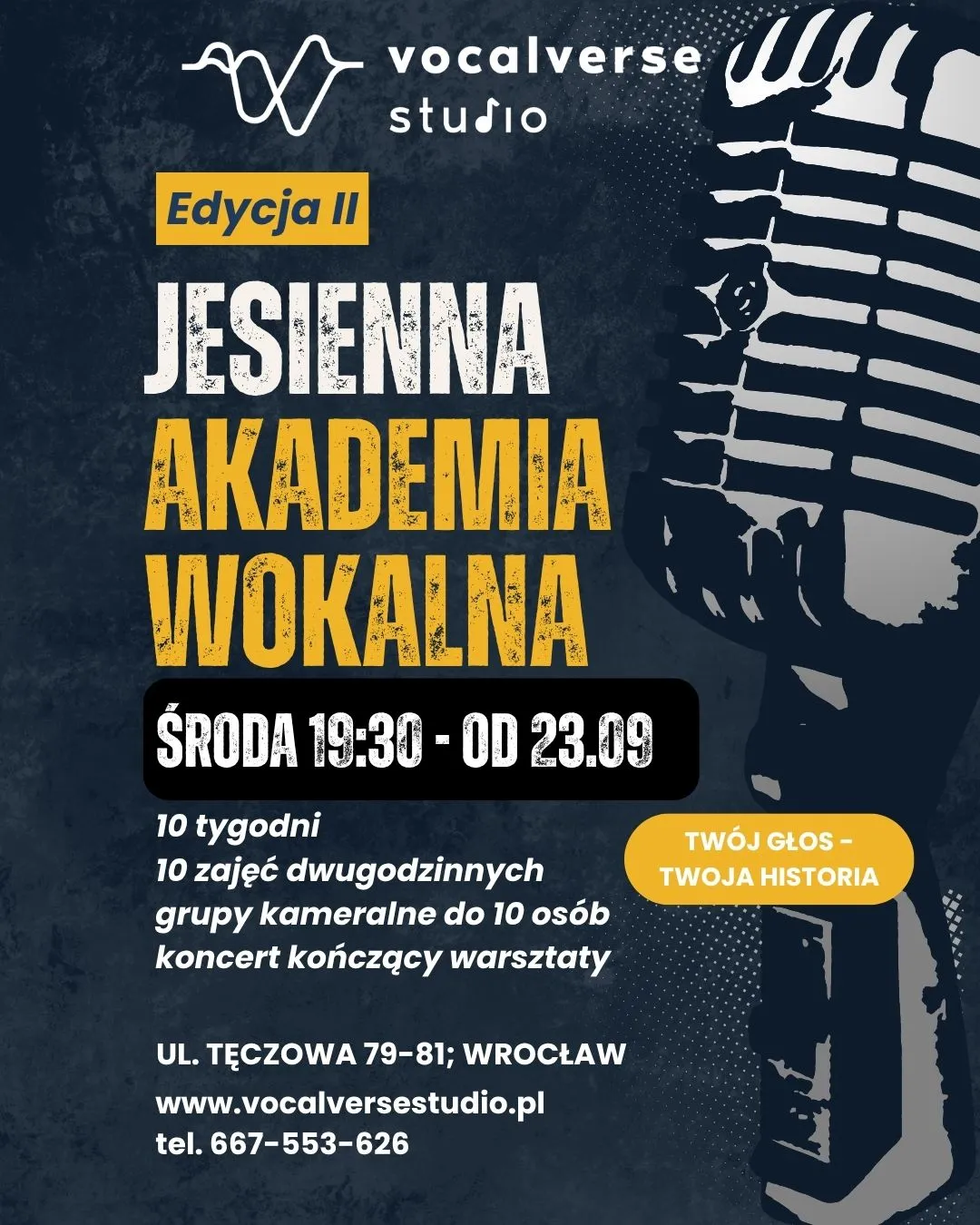 Plakat Jesiennej Akademii Wokalnej - edycja II